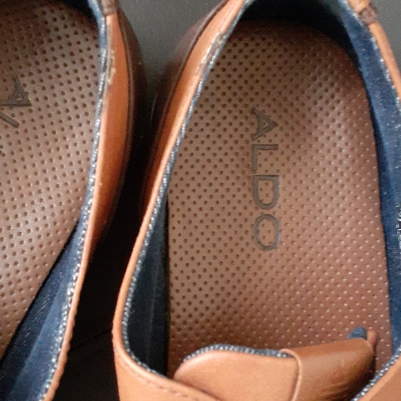 A l d o men's leather shoes sneakers size 12 Brown - Picture 5 of 10